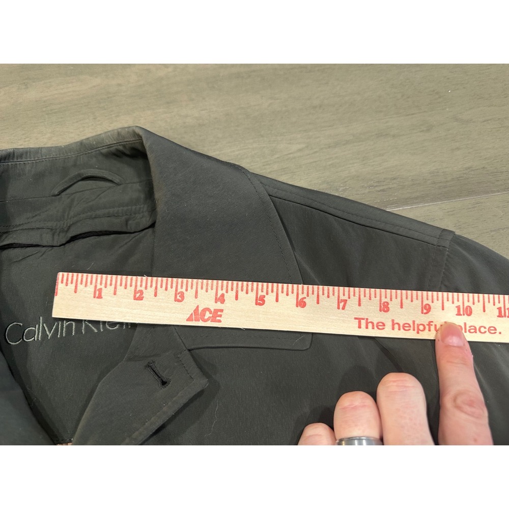 Calvin Klein Mens Car Coat Charcoal‎ Gray Removable Liner Trench Jacket Size XL - Picture 3 of 16
